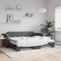 Vidaxl - Furniture Limited - Lit de jour avec gigogne et matelas gris