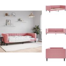 Lit de repos rose 100x200 cm velours - Lit De Repos - Lits De Repos - Canapé-lit - Lit D'appoint