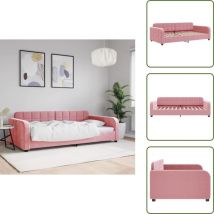 Lit de repos rose 100x200 cm velours - Lit De Repos - Lits De Repos - Canapé-lit - Lit D'appoint
