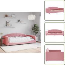 Lit de repos rose 100x200 cm velours - Lit De Repos - Lits De Repos - Canapé-lit - Lit D'appoint