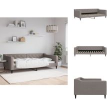 Lit de repos taupe 100x200 cm tissu - Lit De Repos - Lits De Repos - Canapé-lit - Lit D'appoint