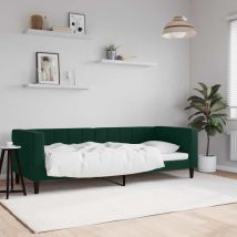 Torana - Lit de repos sans matelas vert foncé 80x200 cm velours