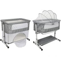 Lit de voyage dodo 2 en 1 Gris 1136684cm,Pliant Multifonction Lit bébé + Lit de jeu