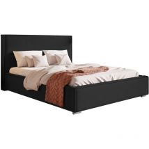 Lit design 200x200 Sydney - Moderne, Glamour, Meubles du fabricant - Lit de chambre à coucher, Tiroir de lit, Tissu velours - Noir (Amor Velvet 4322)