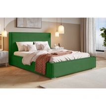 Emporius - Lit design 200x200 Sydney - Moderne, Glamour, Meubles du fabricant - Lit de chambre à coucher, Tiroir de lit, Tissu velours - Vert (Amor
