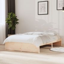Maison Chic - Lit double - 120x200 cm, Lit adulte et enfants, Cadre de lit sans matelas bois massif FR232052
