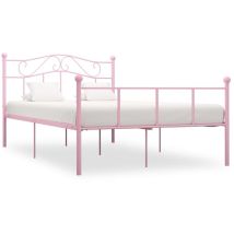 Maison Chic - Lit double-140 x 200 cm, Cadre de lit, Lit adulte Rose Métal JKF333538 design in
