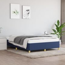 Maison Chic - Lit double - 140x190 cm, Lit adulte et enfants, Cadre de lit sans matelas bleu tissu FR927751