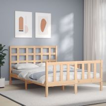 Lit double - 140x200 cm, Lit adulte et enfants, Cadre de lit sans matelas bois massif de pin FR835115 Maison Chic