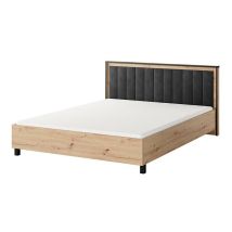 Alcos - Lit Double 160x200 Cm Avec Tête De Lit Velours Nantes