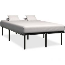 Lit double-160x200 cm, Cadre de Lit, Lit adulte Noir Métal 160x200 cm Maison Chic JKF701977