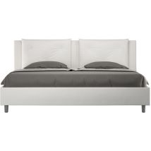 Appia K Lit Double King-size Capitonné 180x200 Couleur: Blanc - Version: Avec Coffre De Rangement