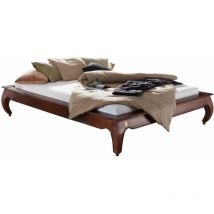 Lit double 200x200 Acacia laqué Nougat opium 265