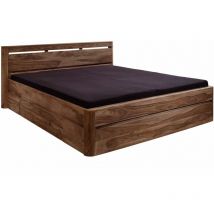 Lit double avec tiroirs 160x200 Palissandre teinté Smoked cherry TORONTO 161