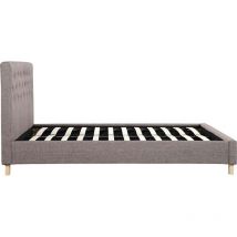 Lit double 'Emmy' - 140 x 190 cm - Taupe