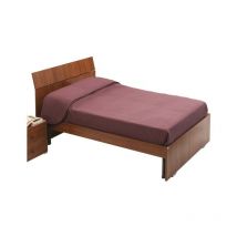 Lit double pour chambre en noyer antique cm 200x131xH 98