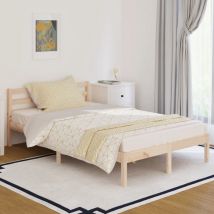 Ityhome - Cadre de lit sans matelas bois de pin massif 120x200 cm vidaXL