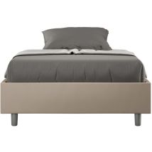 Lit Avec Sommier Et Coffre 120x200 À La Française Une Place Et Demi Azelia P1 Couleur: Beige - Version: Modèle Standard