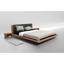 Lit double kuzma bois de chêne massif 180x200 cm