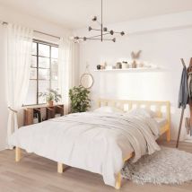 Lit double,Lit adulte,Cadre de lit bois de pin massif 160x200 cm708918
