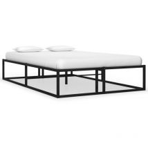 Lit double,Lit adulte,Cadre de lit Noir Métal 120x200 cm829240