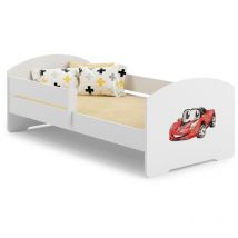 Lit enfant à barreaux - 140x70 cm - incl. matelas & barrière de sécurité