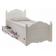 Lit Enfant Blanc 4 Tiroirs 90 x 190 cm - Blanc