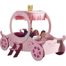 Lit 90x200 Princesse Kate Sommier inclus Vipack Car beds - Rose