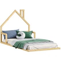 Idimex - Lit enfant eloa type Montessori, couchage 90x190 cm, en pin massif naturel