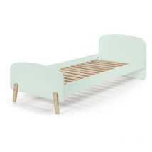 Kids Literie - Lit Enfant K1 90x200 - Sommier inclus vert Livré avec sommiers