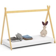 Lit enfant tipi 180x80 avec matelas blanc
