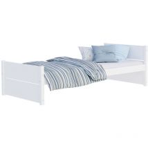 Kids Literie - lit enfant tymon 90x200 Blanc Livré avec sommiers
