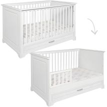 Lit évolutif 70x140 tiroir inclus Novelies Melody Blanc