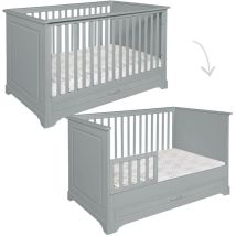 Lit évolutif 70x140 tiroir inclus Novelies Melody Gris