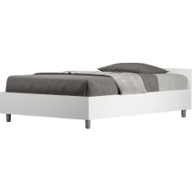Lit Avec Sommier 120x190 Frêne Blanc Nuamo
