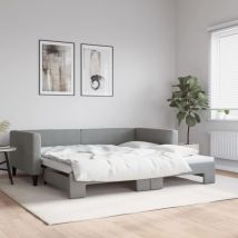 Maison Exclusive - Furniture Limited - Lit de jour avec gigogne sans matelas gris