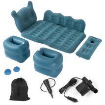 Ineasicer - Lit gonflable en pvc Flocage Air Matelas de repos Souple Coussin 150kg Charge pour voiture suv Voyage