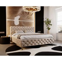 Emporius - Lit 140x200 Laval - Beige (Paros 02)