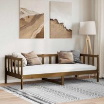 Maison Chic - Lit simple - 90x200 cm, Lit de jour sans matelas marron miel bois pin massif FR363945