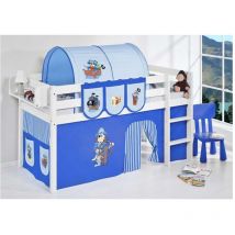 Lilokids - lit mi-haut neptune avec rideaux