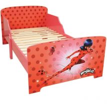 Cijep - Fun house miraculous ladybug lit avec sommier a lattes 140x70 cm