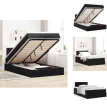 Lit ottoman avec matelas noir 120x190 cm velours - Cadre De Lit Ottoman - Cadres De Lit Ottomans - Lit Ottoman - Lits Ottomans