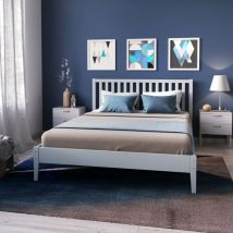 Bett parker 140x190 / Grau/ 196x147x90 cm