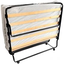 Lit pliant - 120x190 - Gain de place - 12 lattes bois Made in France - 1 / 2 personne