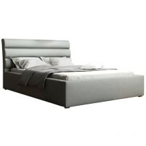 Mobilier1 - Lit Pomona 108, Victoria 14 866, Unique, 120x200, Tapisserie, Sommier à lattes, 140x223x100cm