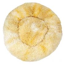 Ensoleille - Lit pour chat, coussin moelleux, doux lavable pour chats chiens (tie-dye jaune, 50 cm), Ensoleillé