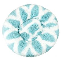 Ensoleille - Lit pour chat, coussin moelleux, doux lavable pour chiens chats (blanc bleu, 70 cm), Ensoleillé