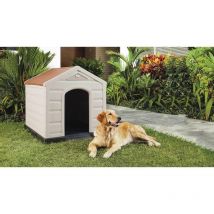 Salone Srl - Big-size chiens-vélos de chien avec toit rouge Happy House Doggy Large