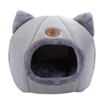 Lit pour chien en peluche, gris - 36x36