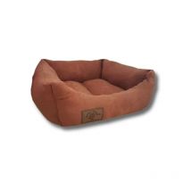 Lit pour chien - s - petit chien - 50 x 40 cm - marron - lit pour chien